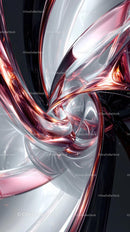 Futuristic Abstract Fluid Motion with Glossy Metallic Surfaces