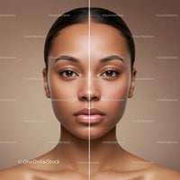Portrait of a Woman with Flawless Skin and Natural Makeup