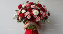 Person Holding Vibrant Bouquet of Mixed Flowers