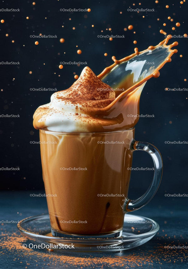 Kremowe espresso z pianą z bitej śmietany