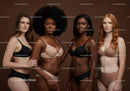 Diverse Women Embracing Beauty in Neutral Lingerie