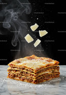 Classic Meat Lasagna with Parmesan Cheese Topping