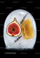 Frozen Fig, Honeycomb and Lavender Encased in Ice