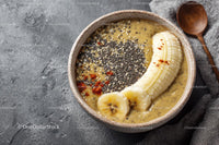 Delicious Tropical Smoothie Bowl with Banana and Chia Seeds