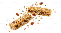 Healthy granola bars with raisins and sunflower seeds