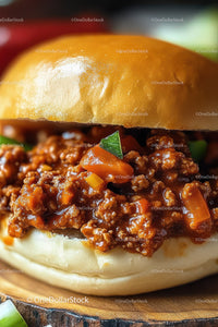 Juicy Beef Burger with Lettuce Tomato and Spicy Sauce