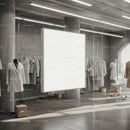 Minimalist Fashion Studio with Neutral Clothing Display