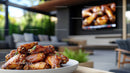 Crispy Chicken Wings on a Modern Outdoor Patio