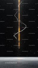 Electrical Lightning Strike in Deep Space with Cosmic Atmosphere
