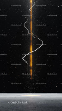 Electrical Lightning Strike in Deep Space with Cosmic Atmosphere