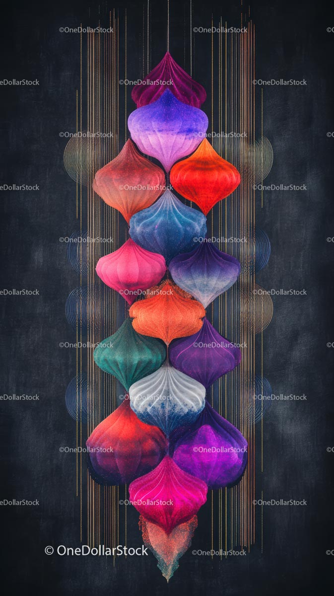 Colorful Paper Lanterns for Festival Celebration or Party Decor