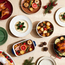 Festive Christmas Dinner Table with Traditional Dishes