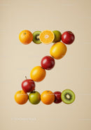 Creative Number Seven Made From Colorful Fresh Fruits