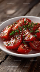 Delicious Cherry Tomato Toast with Fresh Herbs in Outdoor Setting