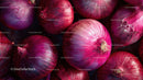 Close-up of Vibrant Red Onions with Water Droplets for Food Photography