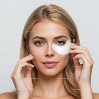 Elegant Woman Applying Facial Mask for Skincare Routine