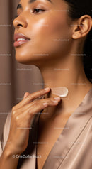 Close-Up of Woman Applying Face Moisturizer for Skincare Routine