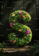 Floral Number Five in Lush Dark Forest Setting