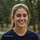 Smiling Young Woman Outdoors in Natural Light