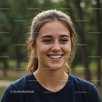 Smiling Young Woman Outdoors in Natural Light