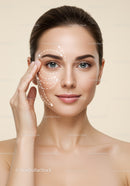 Young Woman Performing Facial Massage for Skincare and Relaxation