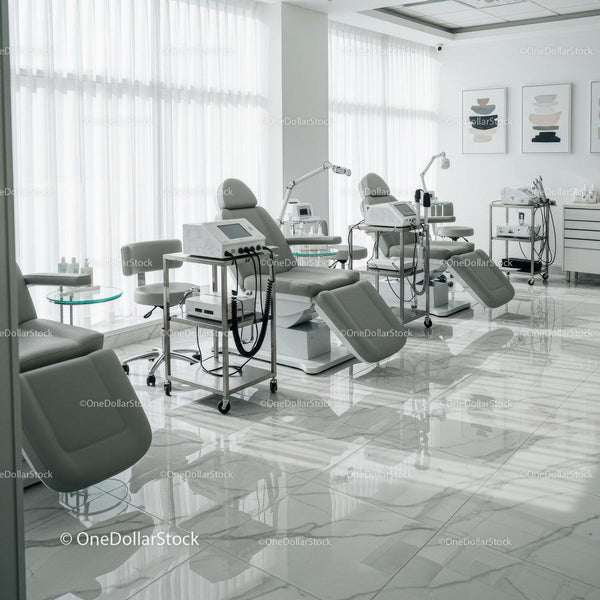 Modern Dental Clinic Interior with Dental Chairs and Equipment