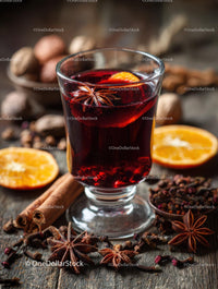 Delicious Mulled Wine with Spices and Orange Slices
