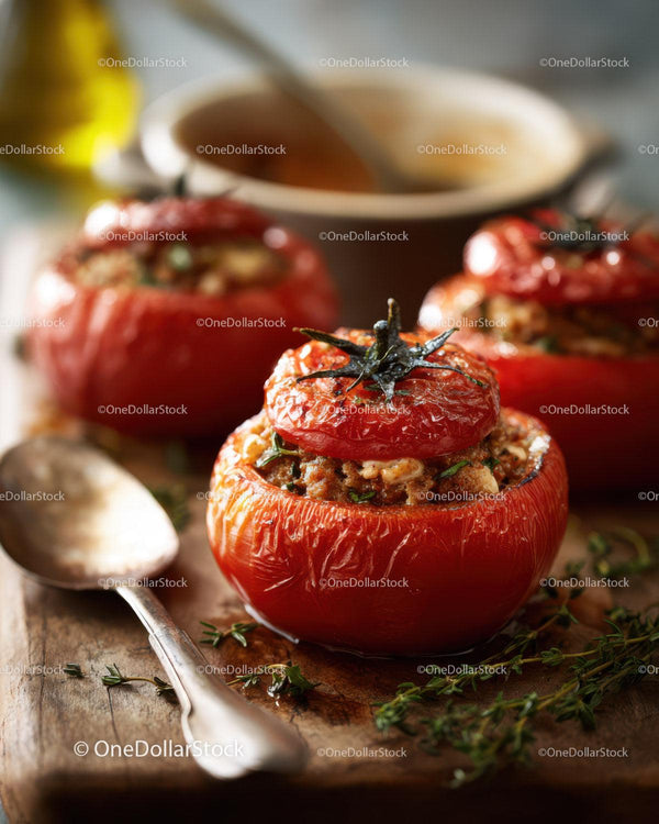 Hearty Baked Cherry Tomatoes with Herbs and Vegetables