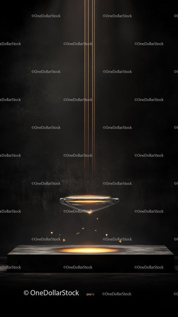 Elegant Modern Glass Artifact with Metallic Highlights