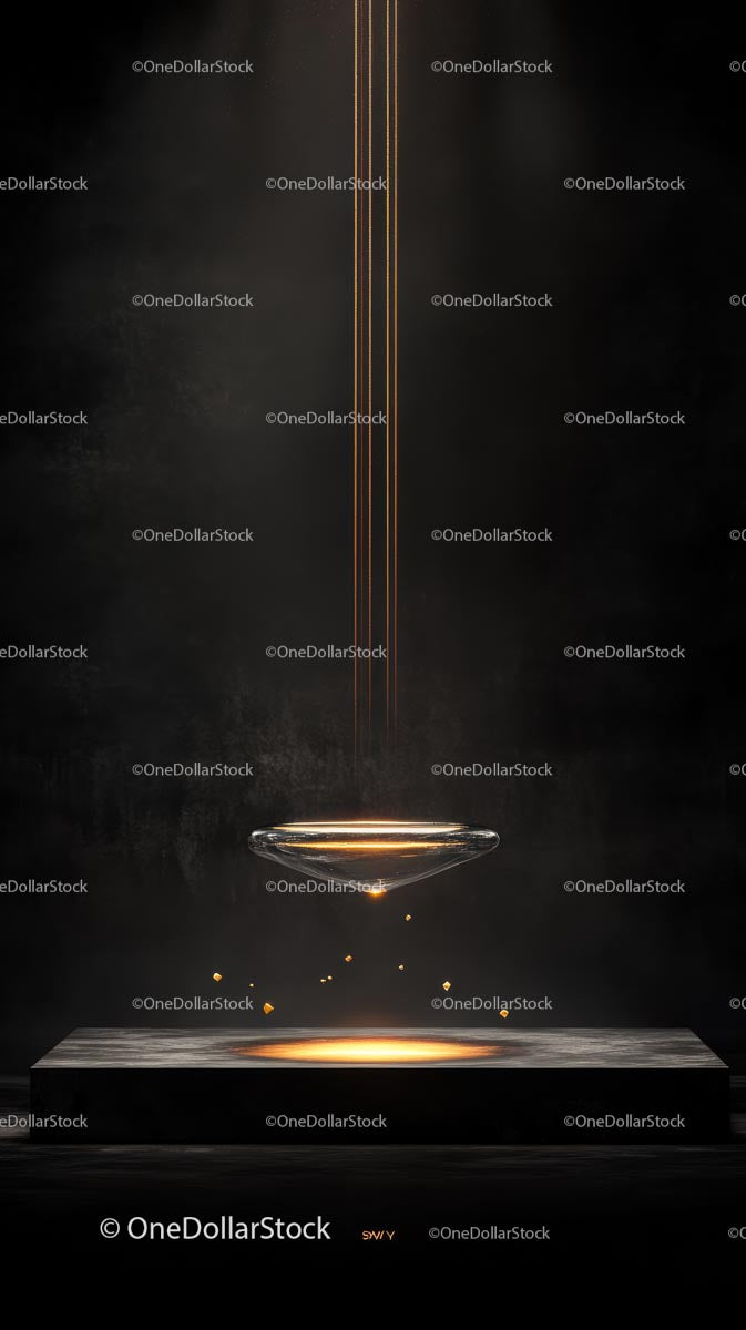 Elegant Modern Glass Artifact with Metallic Highlights