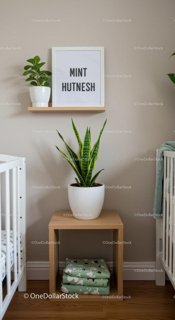 Stylish Indoor Snake Plant in Minimalist Nursery Decor for Home