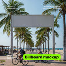 editable PSD mockup for Beach billlboard
