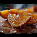 Fresh Juicy Orange Segments in Bright Orange Color