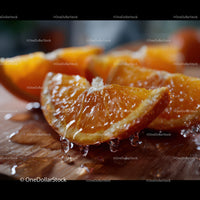 Fresh Juicy Orange Segments in Bright Orange Color