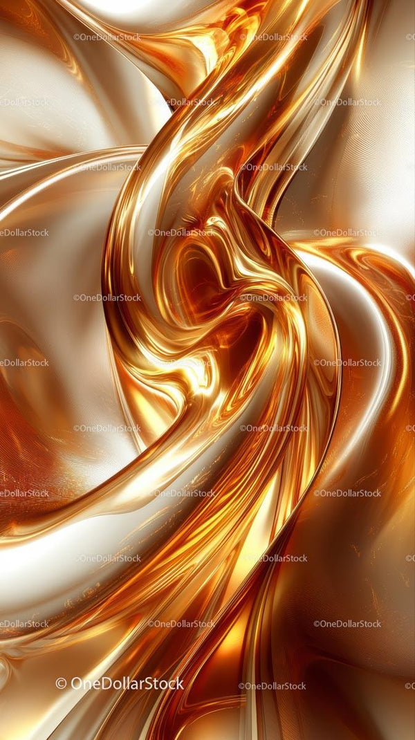 Eleganckie Abstrakcyjne Złote Metaliczne Spirale w Tle do Luksusowych Projektów
