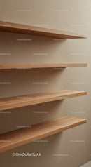 Clean Modern Wooden Shelves for Stylish Interior Decor