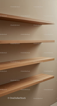 Clean Modern Wooden Shelves for Stylish Interior Decor