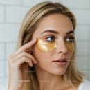 Young Woman Applying Eye Patches for Skin Rejuvenation