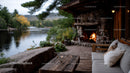 Serene Riverside Cabin with Fireplace and Scenic Mountain View
