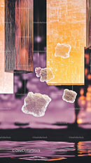 Colorful Hanging Crystal Art Installation with Vibrant Textures