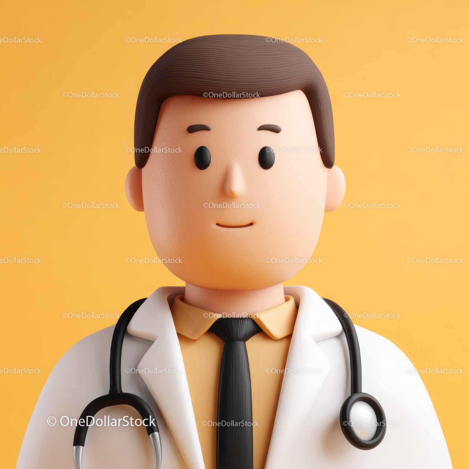 Friendly Doctor Figurine with Stethoscope for Healthcare Professionals