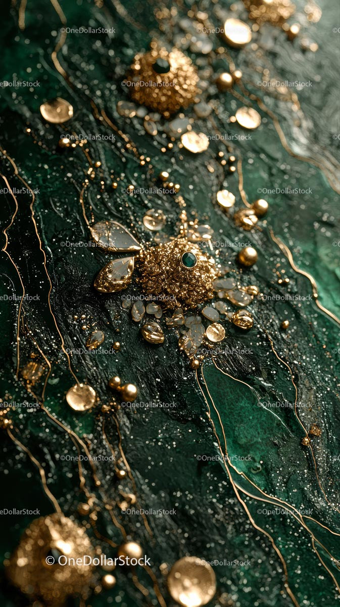 Elegant Gold and Diamond Brooch with Sparkling Gemstones