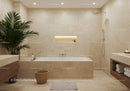 Luxury Modern Bathroom with Beige Tiles and Relaxing Spa Atmosphere