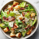 Fresh Caesar Salad with Romaine Lettuce Croutons and Bacon