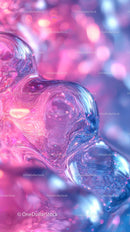 Colorful Abstract Liquid and Glass Bubbles with Bokeh Effects