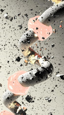 Abstract Metal Chain Breaking with Debris and Particles