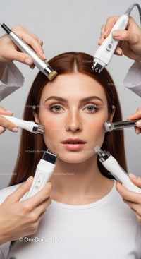 Facial Skin Treatment with Multiple Modern Cosmetic Devices for Rejuvenation