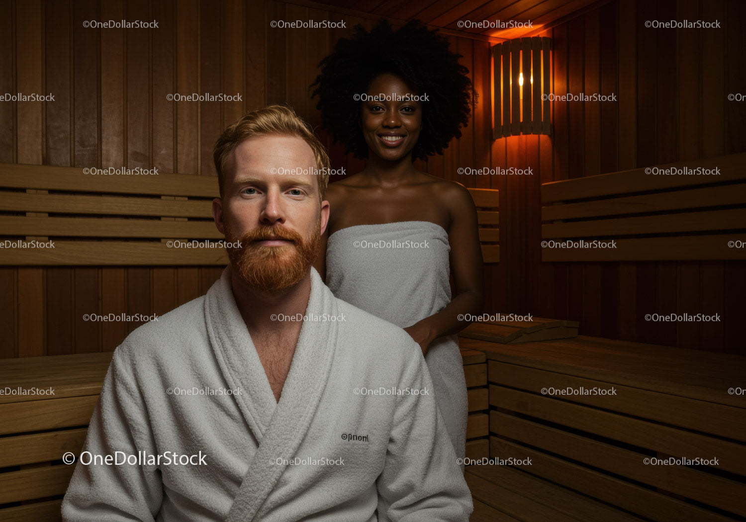 Relaxing Sauna Session with Wooden Interior and Warm Ambiance