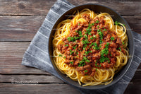 Beef Stroganoff Pasta with Mushrooms and Red Peppers