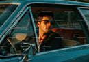 Stylish Male Driver in Classic Car on Summer Drive